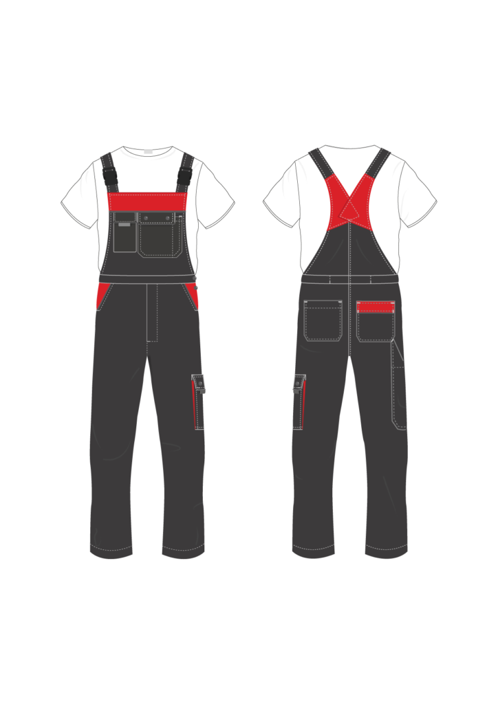 Ogrodniczki robocze ADVANCE - grafika - producent LOGO - kolor 1